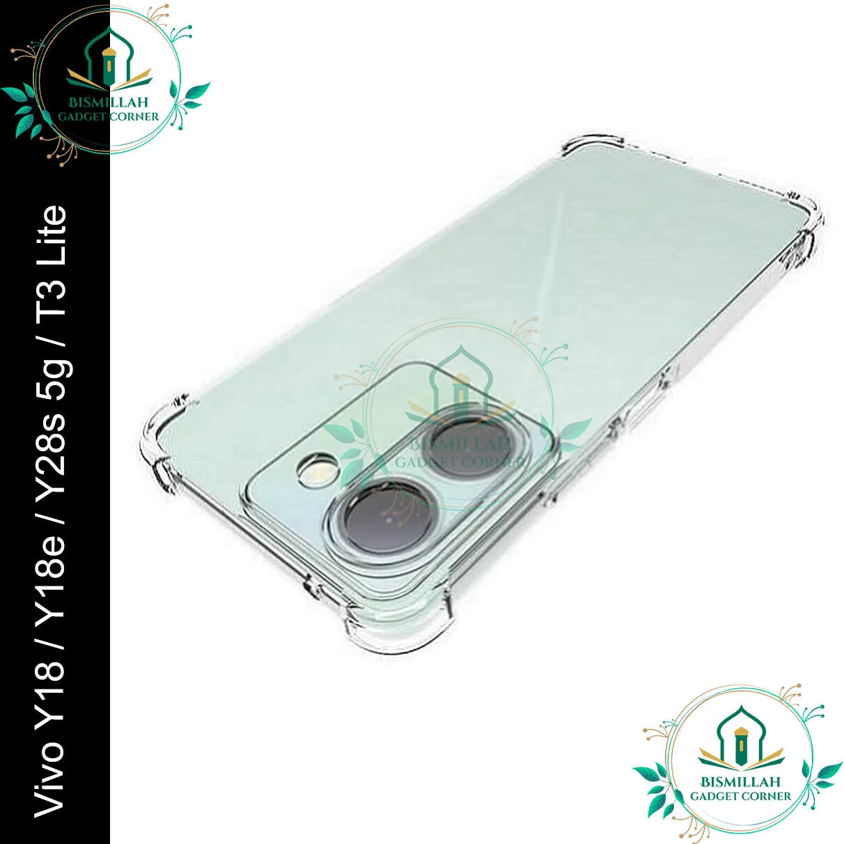 Transparent back cover For Vivo Y18 / Y18 Ultra / Y28s 5G / vivo T3 Lite Luxury transparent Protect Back Cover Soft Case