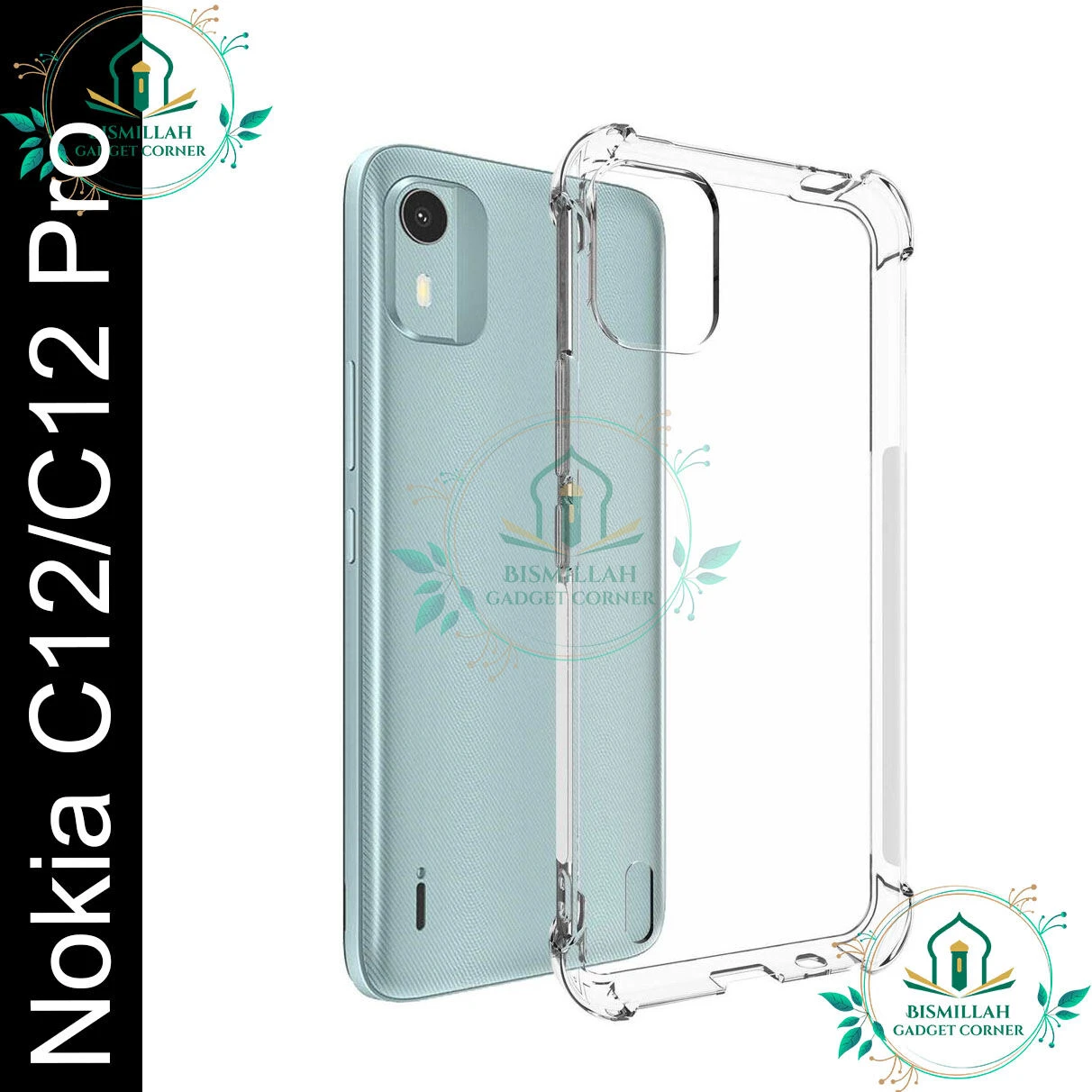 Transparent back cover For Nokia C12 / C12 Pro Luxury transparent Protect Back Cover Soft Case