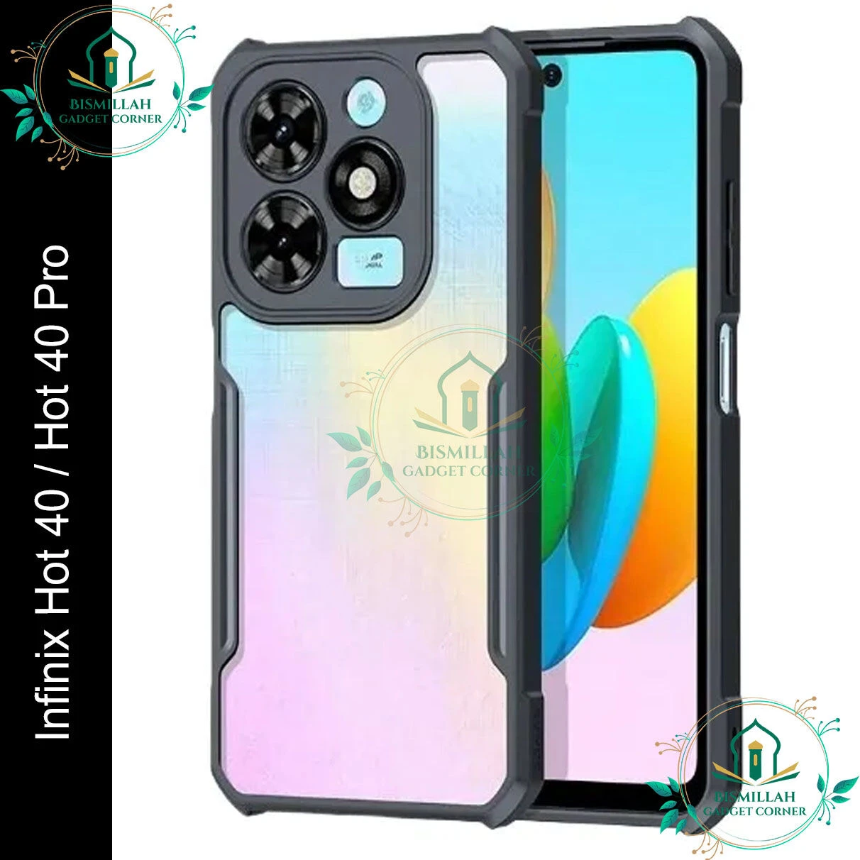 Xundd Back Cover for Infinix Hot 40 / Infinix Hot 40 Pro Transparent Hybrid Hard PC Back Bumper