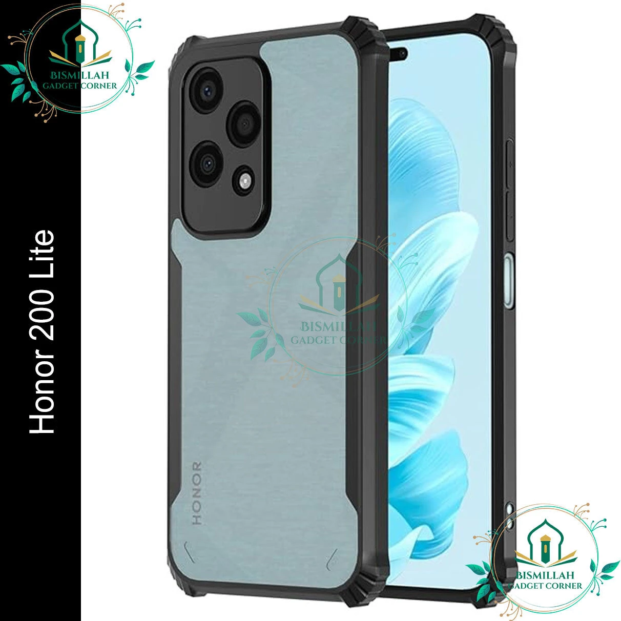 Xundd Back Cover for Honor 200 Lite 5G Transparent Hybrid Hard PC Back Bumper