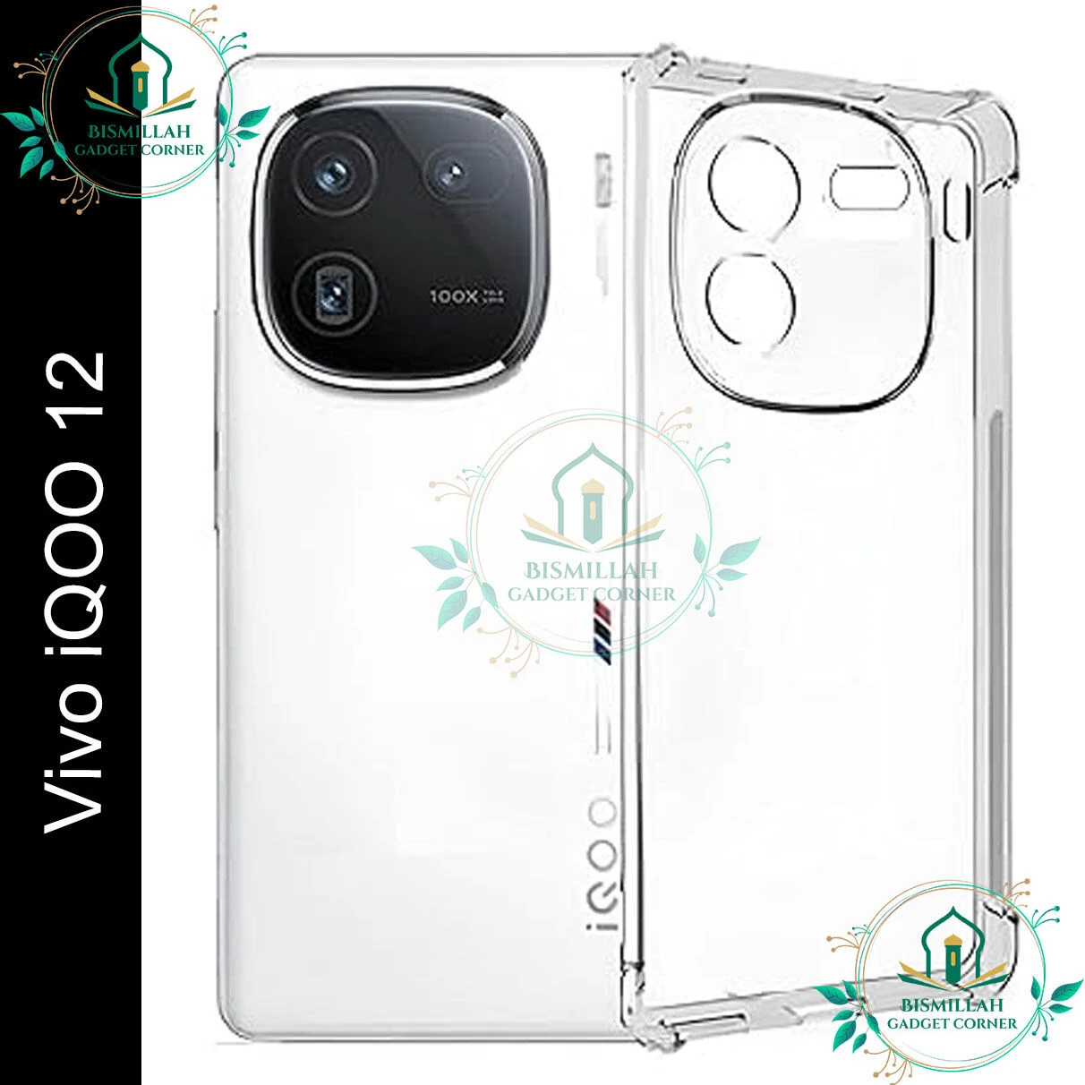 Transparent back cover For Vivo iQOO 12 5G Luxury transparent Protect Back Cover Soft Case