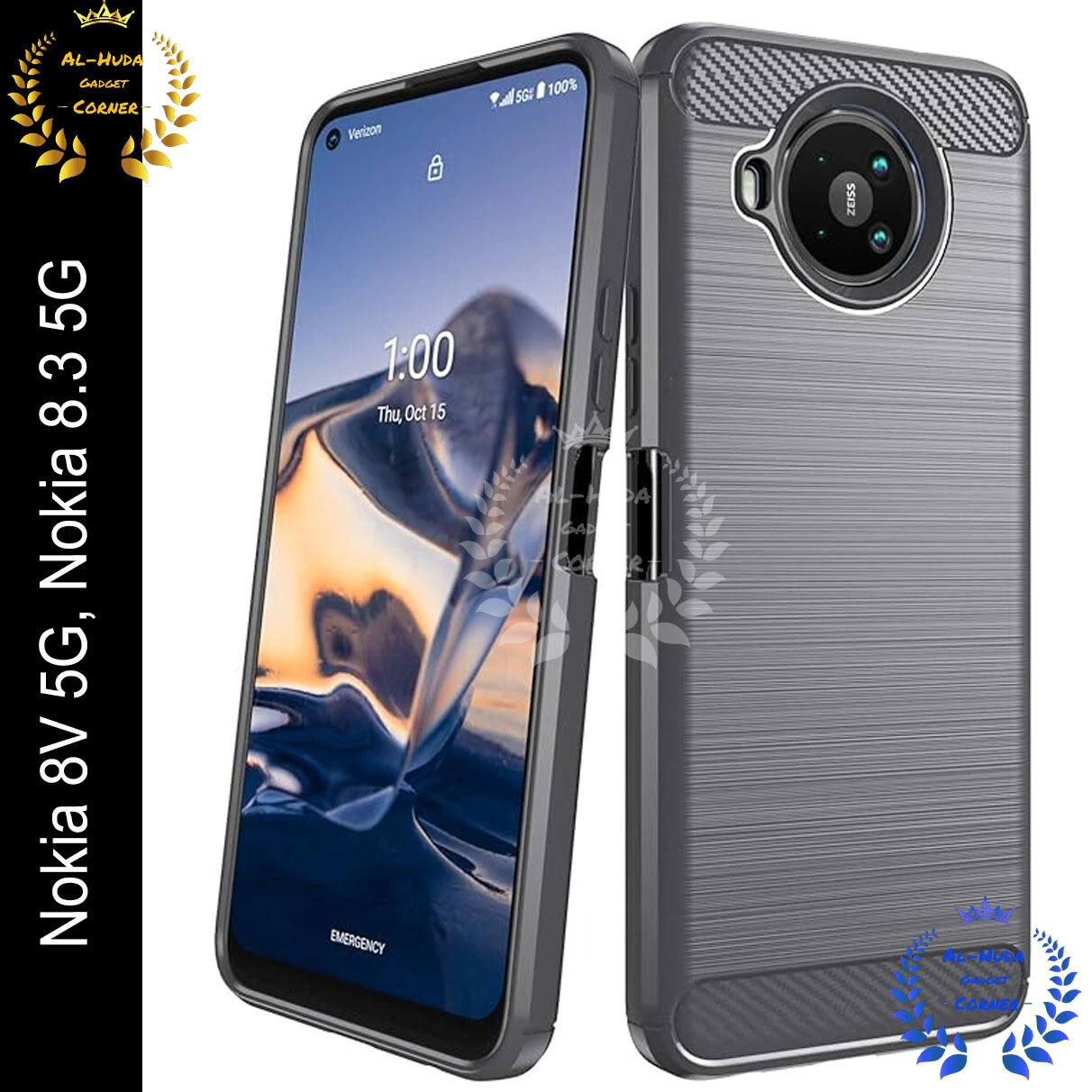 Spigen cover For Nokia 8.3 / Nokia 8V 5G / Nokia 8 V 5G Carbon Fiber Back cover Soft Slim Fashion Non-Slip Protective Carbon Fiber Phone Case