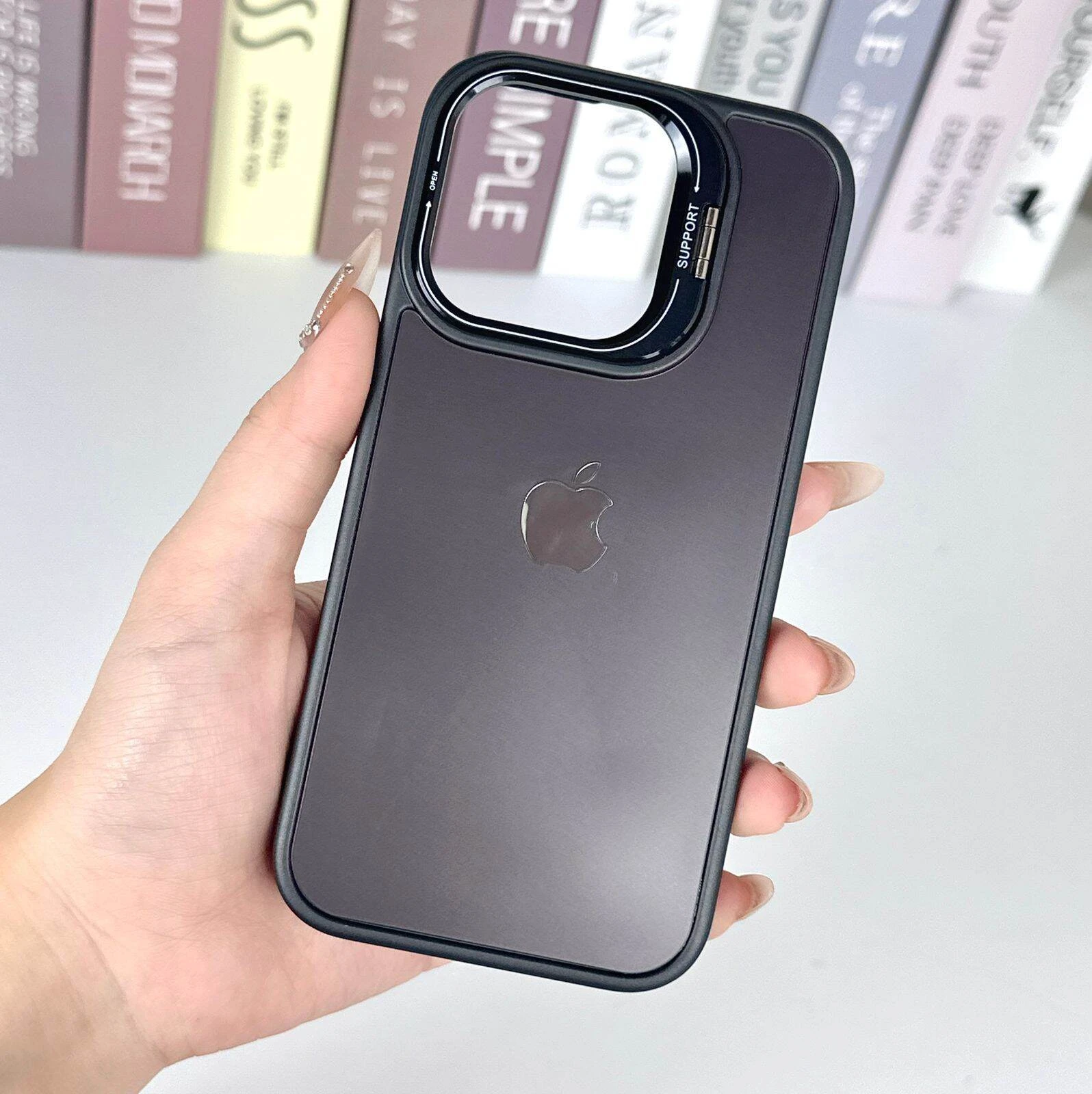 iPhone 15 Series New Matte Camera Stand Case for ✔ iPhone 15 ✔ iPhone 15 Plus ✔ iPhone 15 Pro ✔ iPhone 15 Pro Max back cover