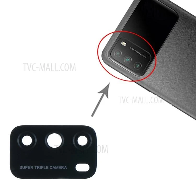 For Xiaomi Poco M3 camera main glass Rear Facing Camera Glass Lens Replacement