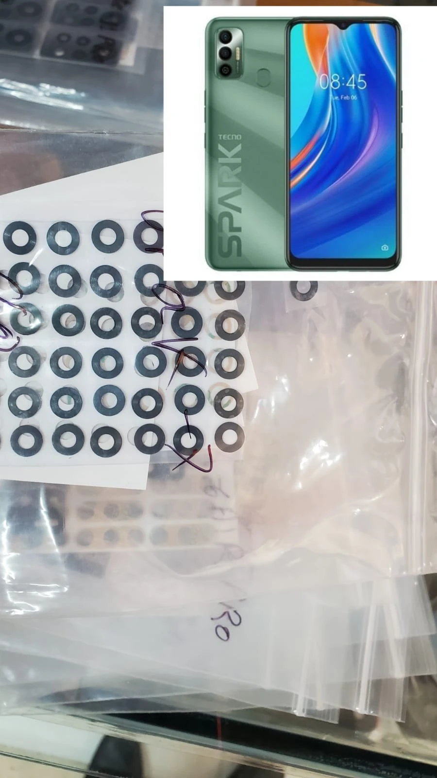 For Tecno Spark 7 main camera glass Rear Facing Camera Glass Lens Replacement