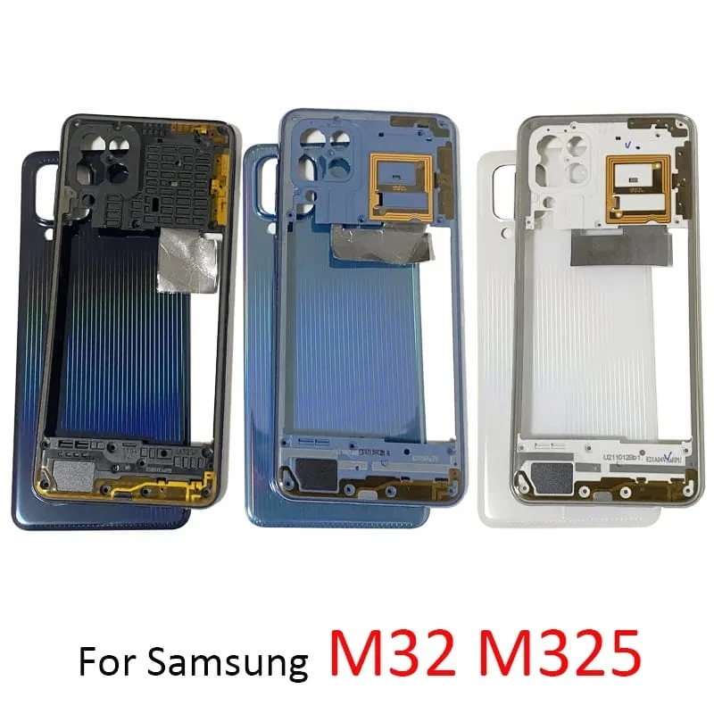 Replacement Backshell Panel + midel frame for Samsung Galaxy M32 4g Battery Back Door Back panel