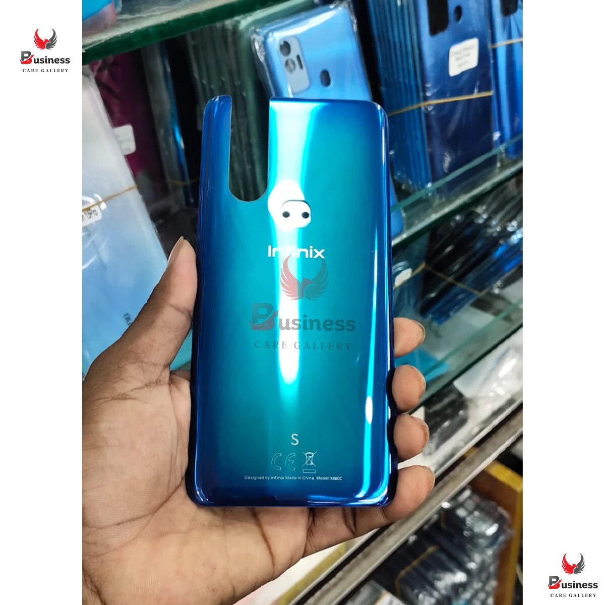 For Infinix S5 Pro Phone Battery Back Cover Backshell Glass Battery Rear Case Phone Battery Back Cover Backshell Glass Battery Rear Case - Phone Back Cover - মোবাইল ফোন - Phone