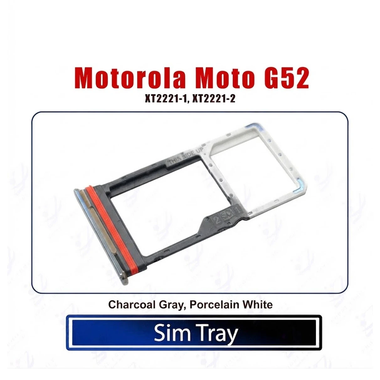 Motorola Moto G52 Sim Tray / Sim Slot /SD Card Tray /Holder Card compatible Replacement Parts (XT2221-1, XT2221-2)