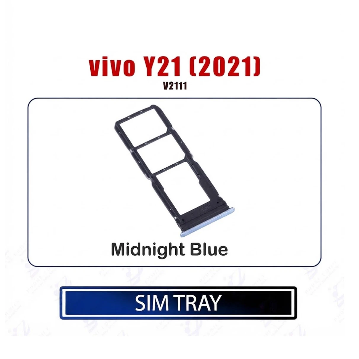 Vivo Y21 Sim Tray / Sim Slot /SD Card Tray /Holder Card compatible Replacement Parts (V2111)