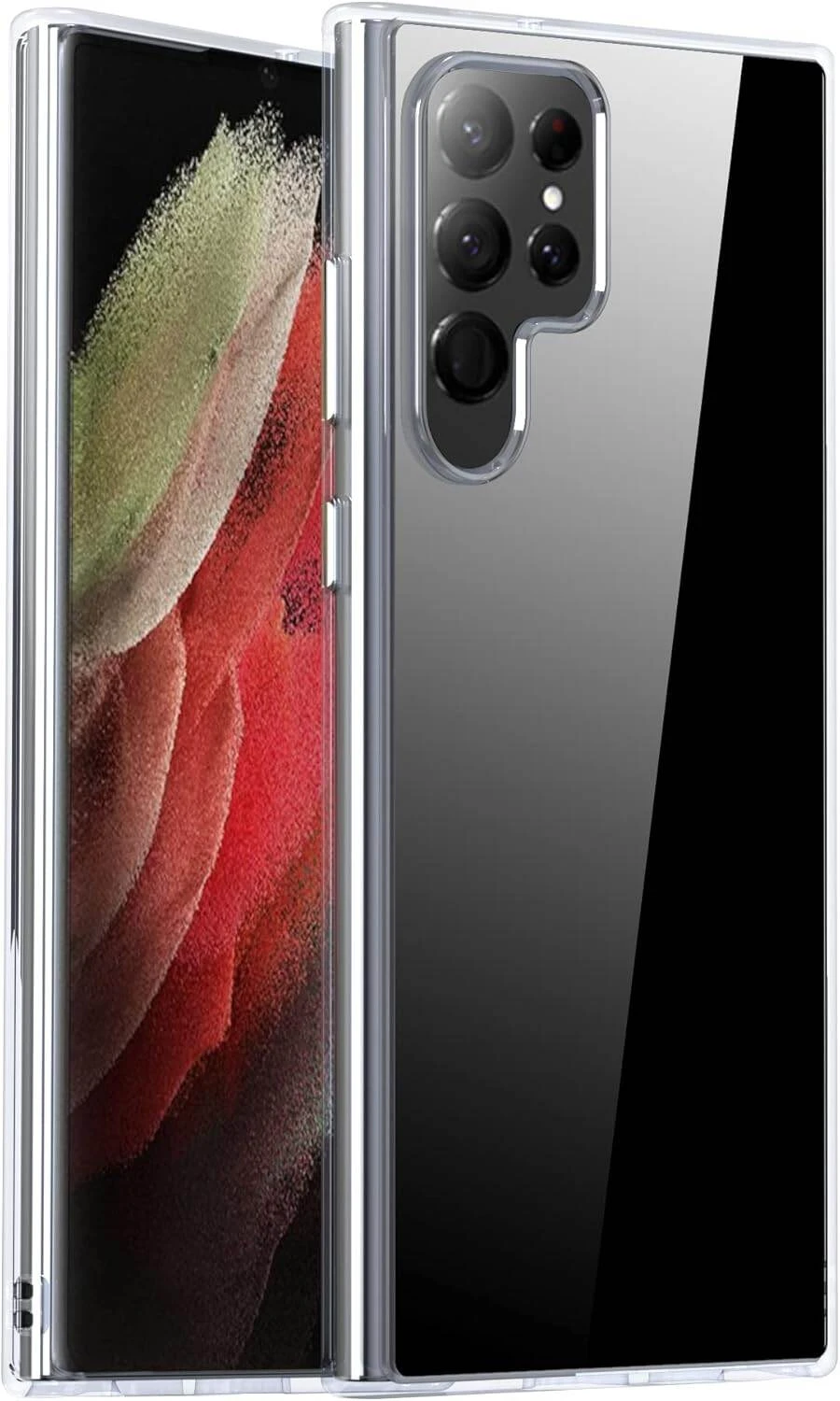 Anti Yellow Clear Back Cover Case Samsung S22 ULTRA (TPU case | Raised Edges for Full Camera Protection | Anti-yellow Clear)