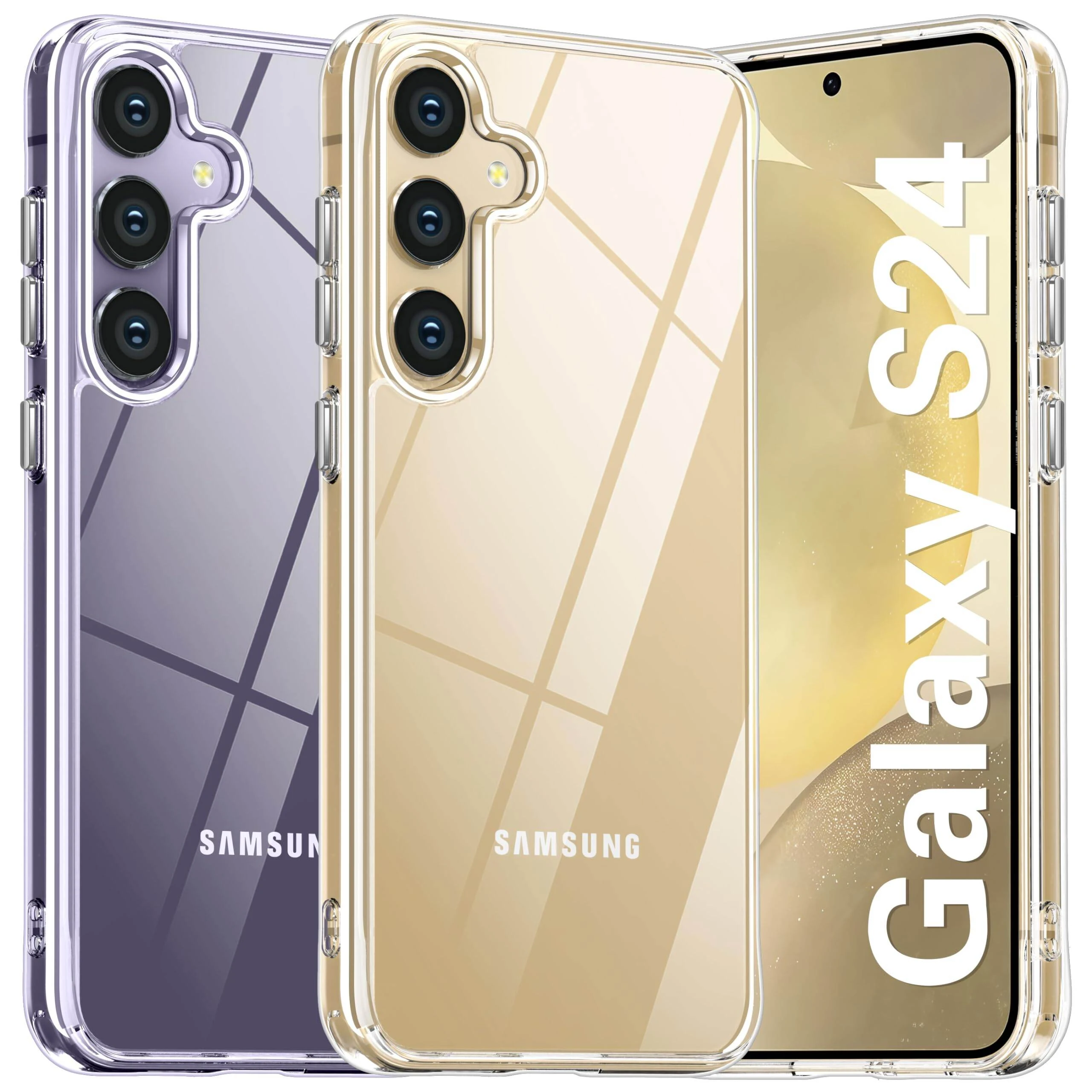 Anti Yellow Clear Back Cover Case Samsung S24 (TPU case | Raised Edges for Full Camera Protection | Anti-yellow Clear)
