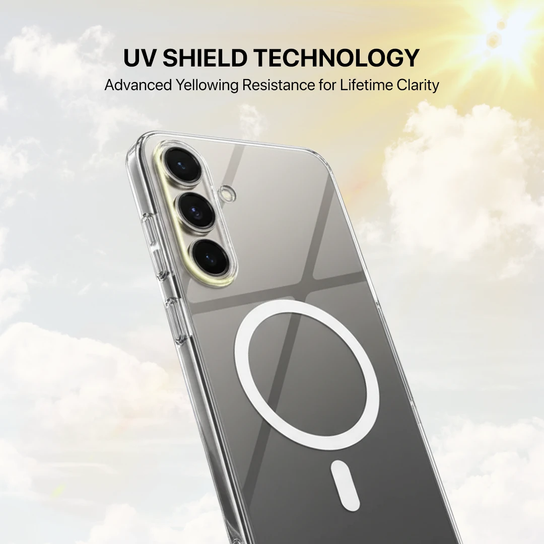Anti Yellow Clear Back Cover Case Samsung S25 (TPU case | Raised Edges for Full Camera Protection | Anti-yellow Clear)