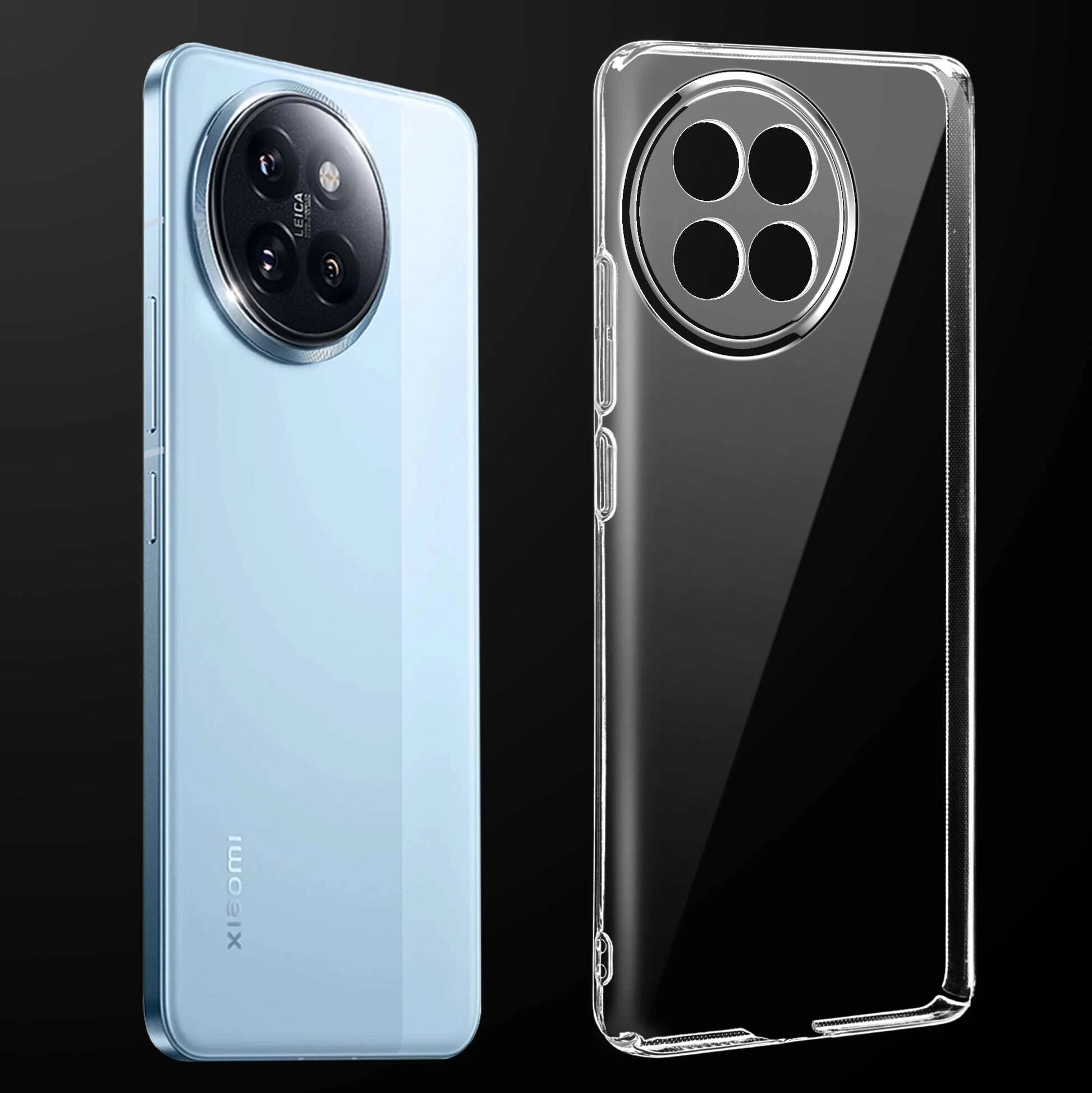 Anti Yellow Clear Back Cover Case MI 14 CIVI (TPU case | Raised Edges for Full Camera Protection | Anti-yellow Clear)