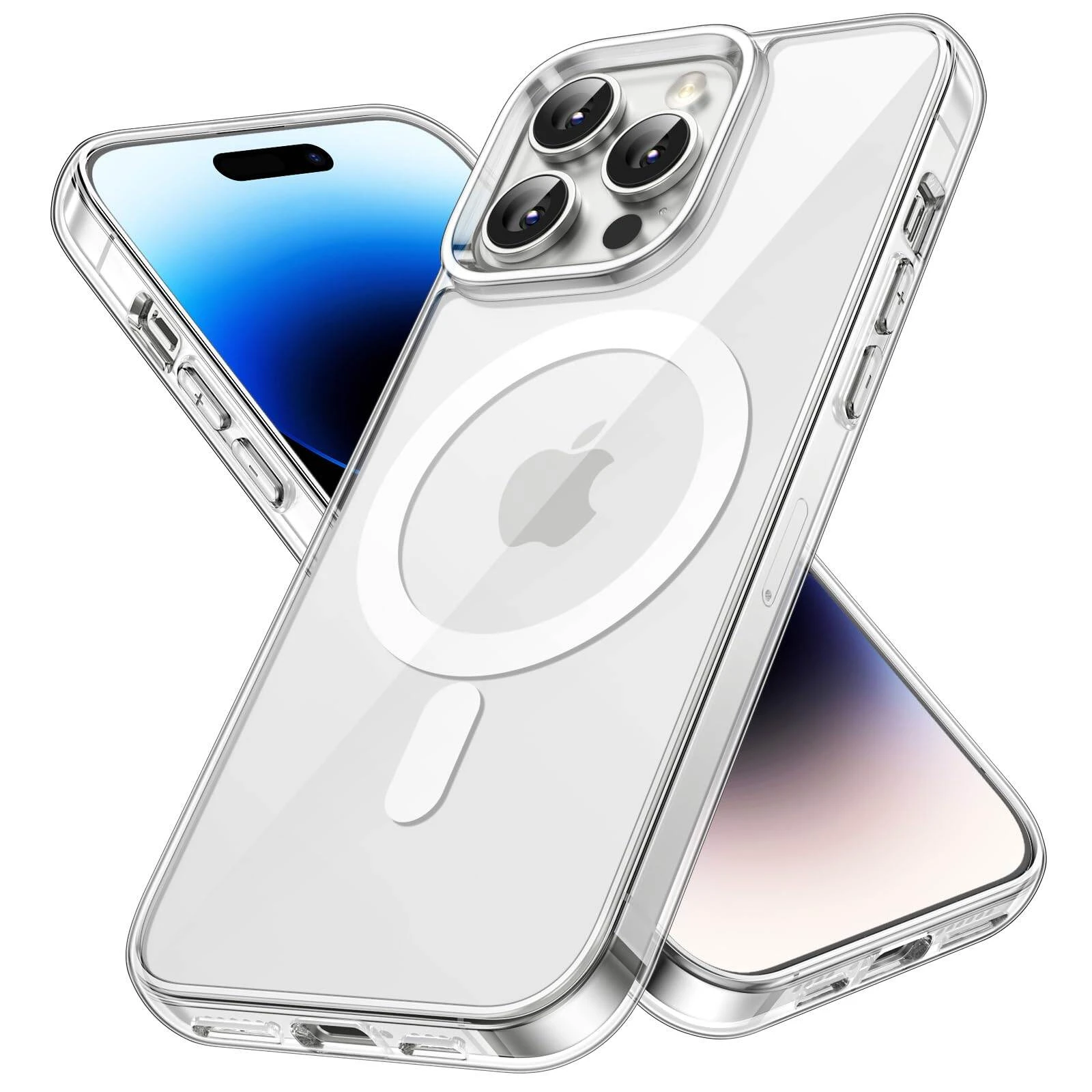 Anti Yellow Clear Back Cover Case iPhone 14 PRO (TPU case | Raised Edges for Full Camera Protection | Anti-yellow Clear)