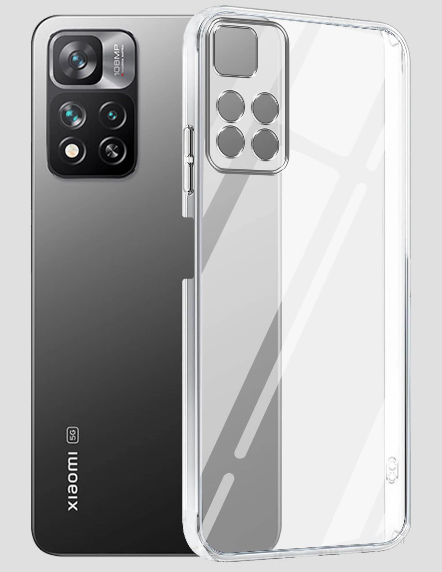 Anti Yellow Clear Back Cover Case MI 11I HYPER CHARGR (TPU case | Raised Edges for Full Camera Protection | Anti-yellow Clear)
