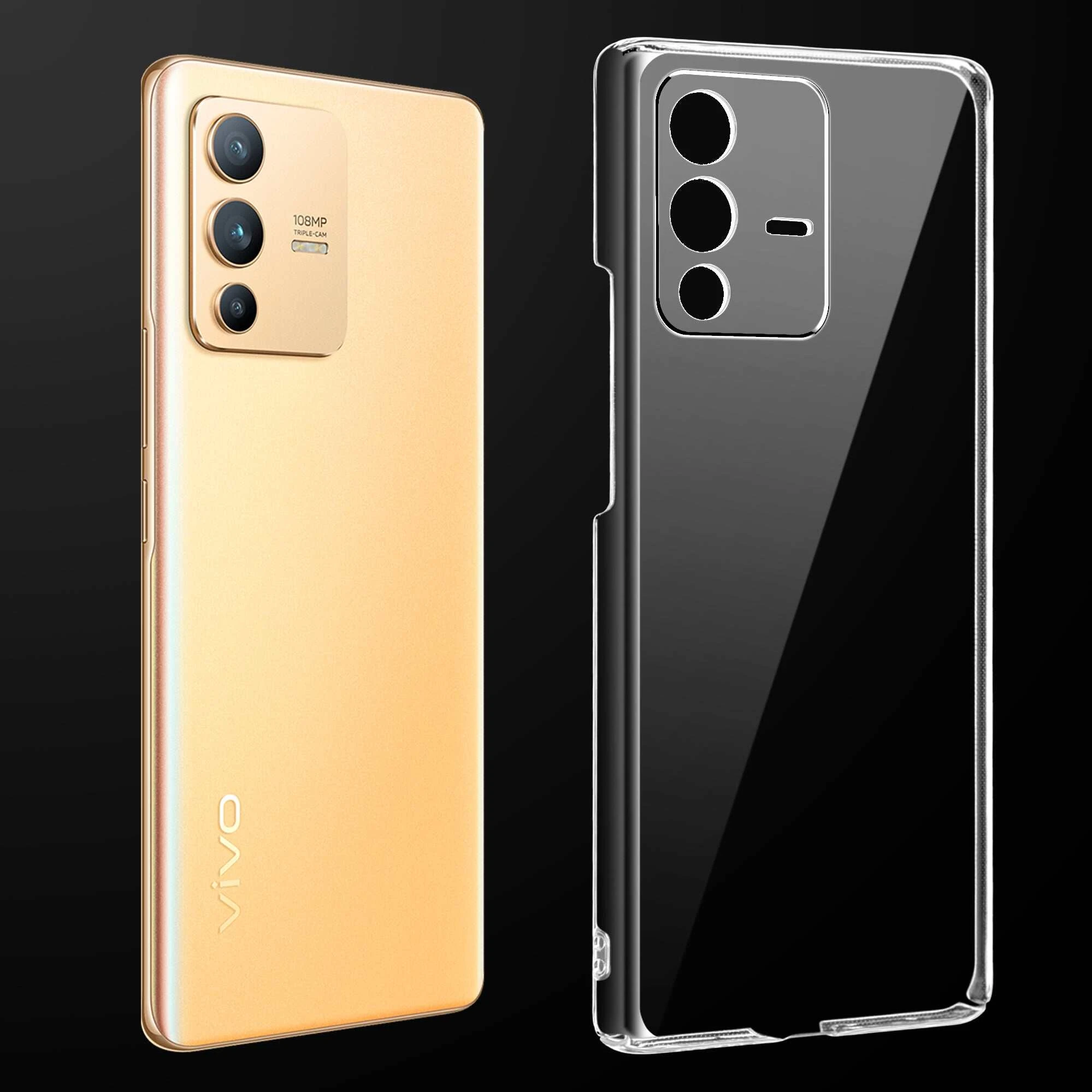 Anti Yellow Clear Back Cover Case Vivo V23 5G (TPU case | Raised Edges for Full Camera Protection | Anti-yellow Clear)