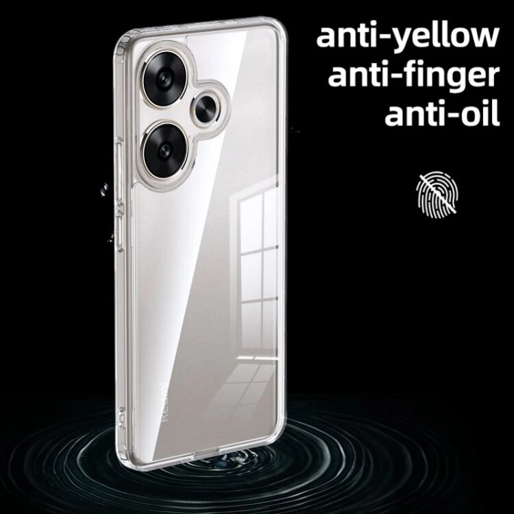 Anti Yellow Clear Back Cover Case REDMI TURBO 3 (TPU case | Raised Edges for Full Camera Protection | Anti-yellow Clear)