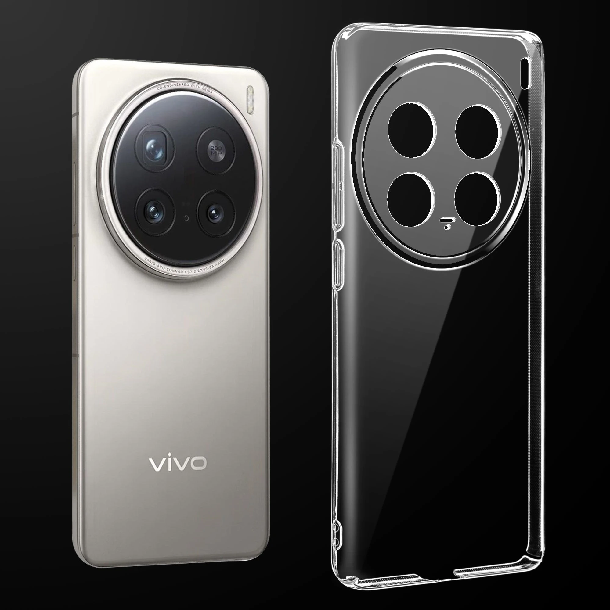 Anti Yellow Clear Back Cover Case Vivo X200 PRO (TPU case | Raised Edges for Full Camera Protection | Anti-yellow Clear)