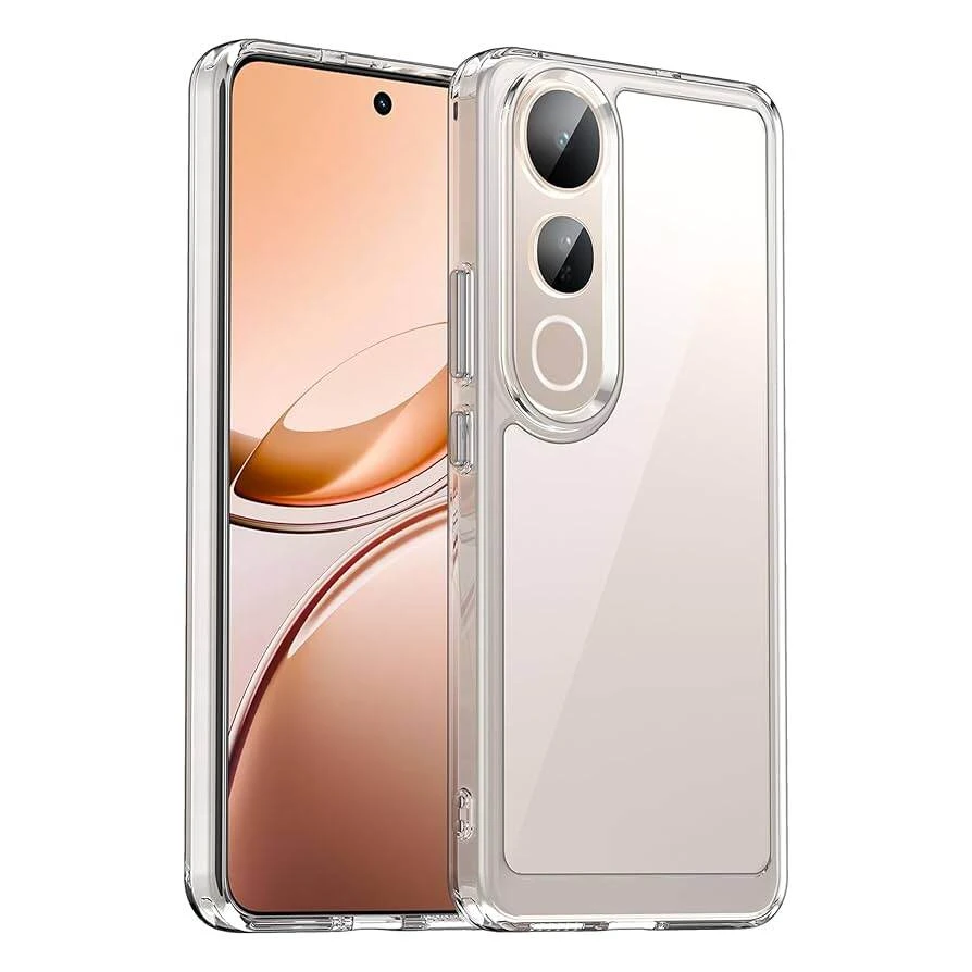 Anti Yellow Clear Back Cover Case Vivo V50 LITE (TPU case | Raised Edges for Full Camera Protection | Anti-yellow Clear)