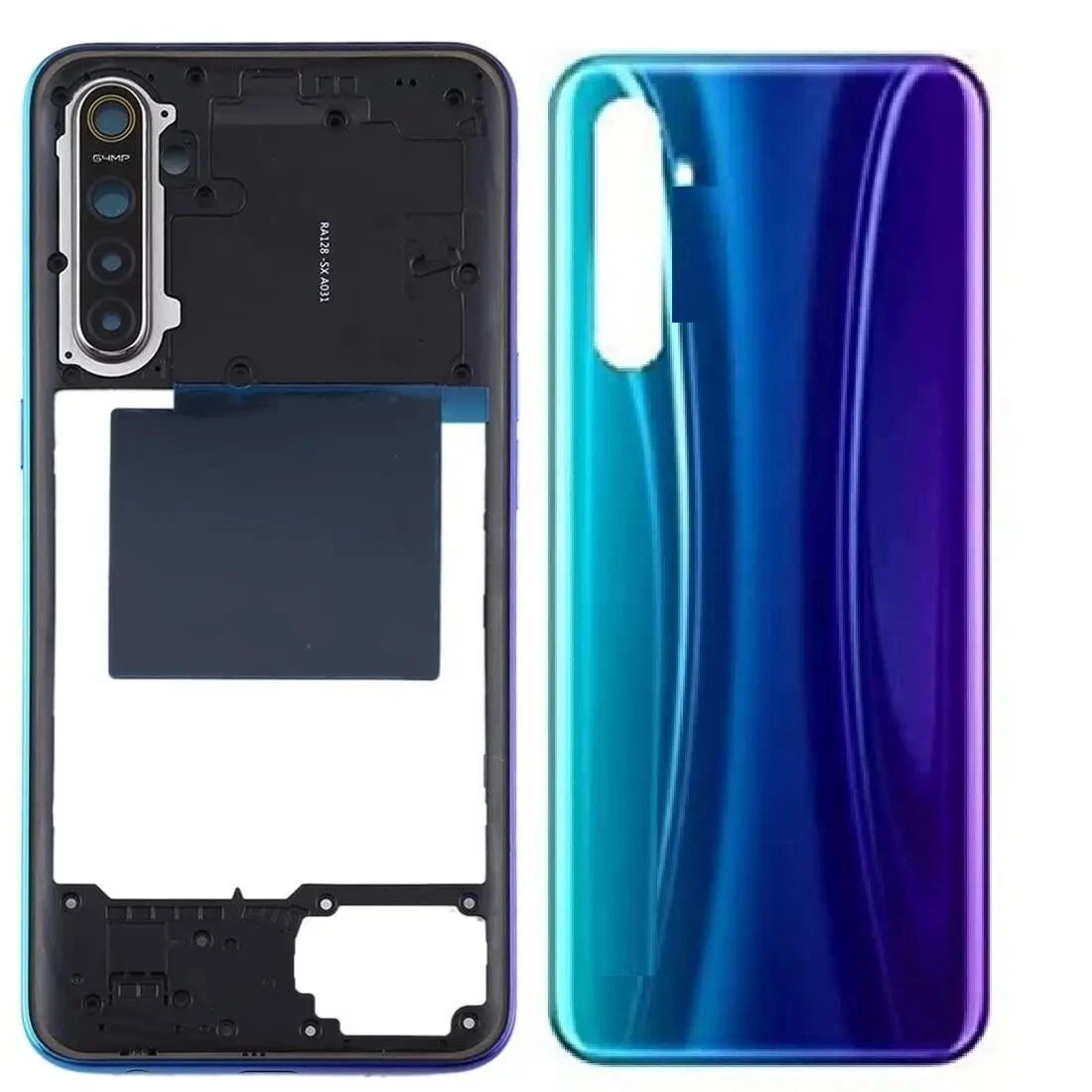 realme x2 (Backshell) Back Panel with Side Frame Housing