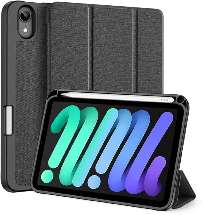 iPad Mini 6 (8.3") back cover– Slim Smart Flip Case with Magnetic Cover, 3-Fold Stand & Silk Texture Finish