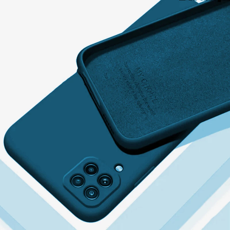 For Samsung Galaxy A22 4G / Galaxy M32 4G / Galaxy F22 Heavy Strong Liquid Silicone Soft Gel Rubber Shockproof Cover Case For Samsung A22 4G Back Cover - Camera