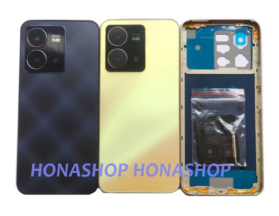 Backshell For VIVO Y35 2022  Back Glass Replacement Rear Battery Door Cover Repair Part 100% Original Back Panel / Back Glass
