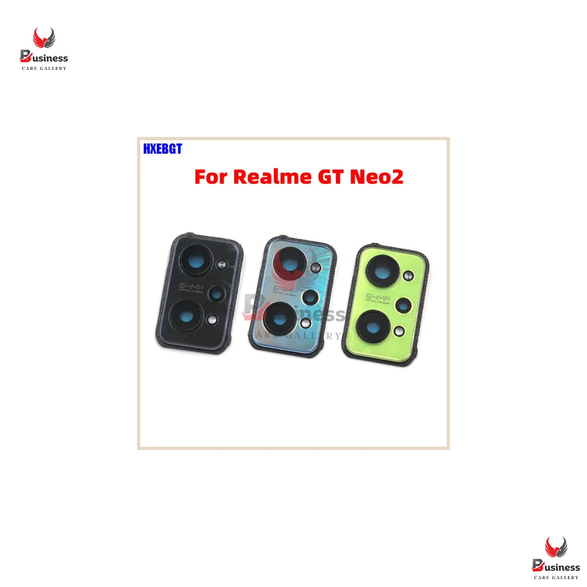 Original New Camera Lens Glass With Frame For Realme GT Neo 2 Neo2 Back Camera Glass Lens Smartphone Repair Parts