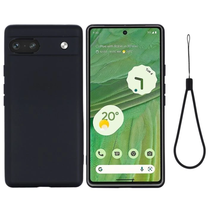 For Google Pixel 7 a Case Simple Slim Soft TPU Transaprent Clear Phone Case For Google Pixel 7a Cover  silicone black and blue