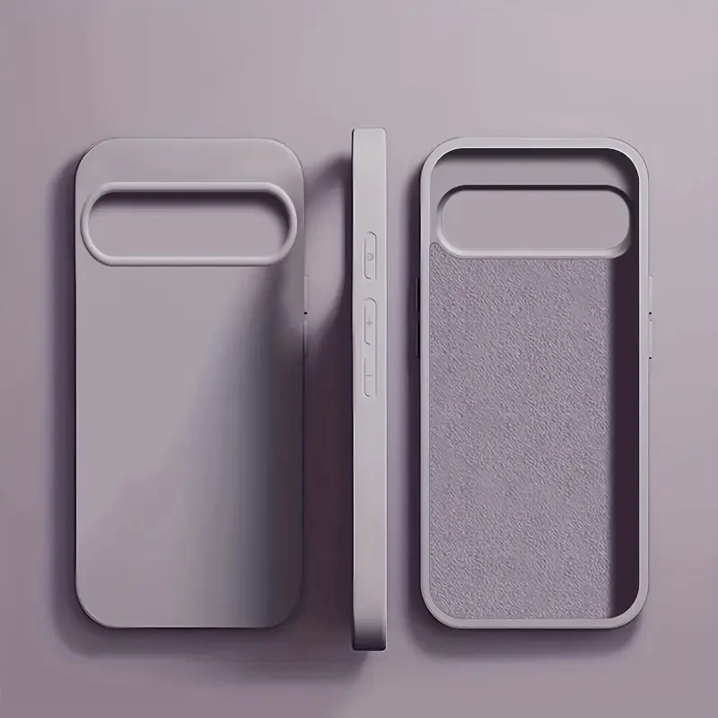 For Google Pixel 9 Pro Silicone Back cover With Box Back cover Box Silicone Liquite Silicone Case Mobile Back Cover Case