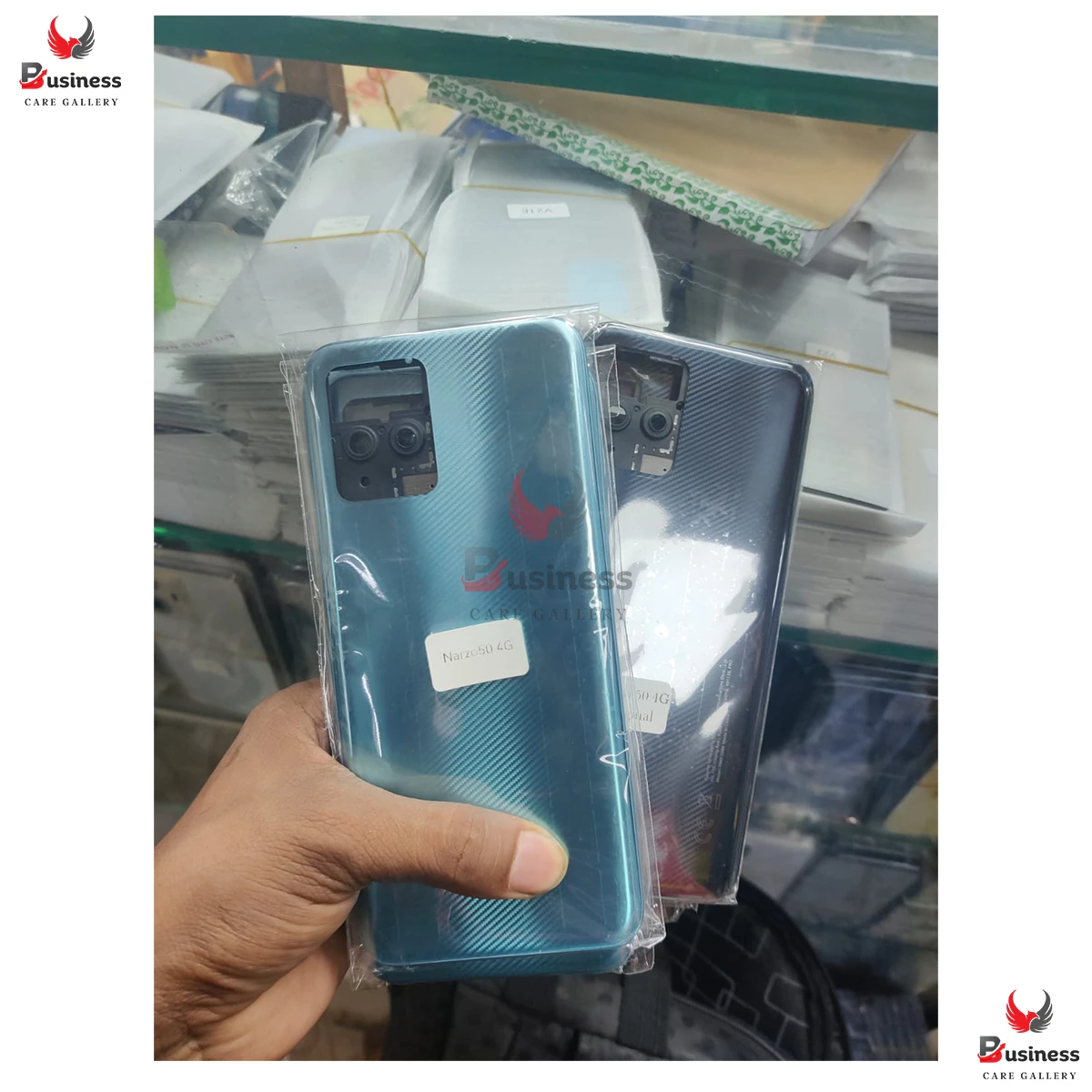 Replacement Backshell Panel + midel frame for Realme Narzo 50 4g Edition Battery Back Door Back panel