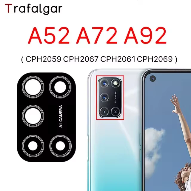 Back Camera Glass Lens Camera Lens for Oppo A92 2020 Original