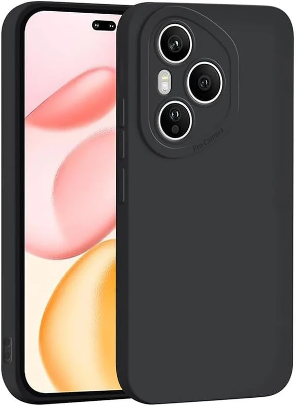 For Honor 400 Pro 5G FirstChoice Shockproof Silicone TPU Anti Slip Scratch Resistant Back Case Cover for Honor 400 Pro 5G - Black