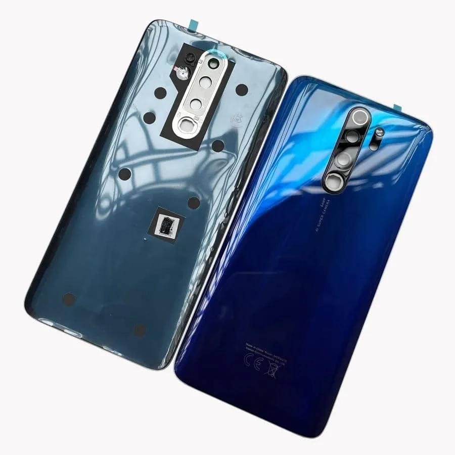 For Xiaomi Redmi Note 8 Pro Middle Frame Supporting Plate Housing Frame Bezel+Battery Back Cover Glass+Camera Lens Replace Original