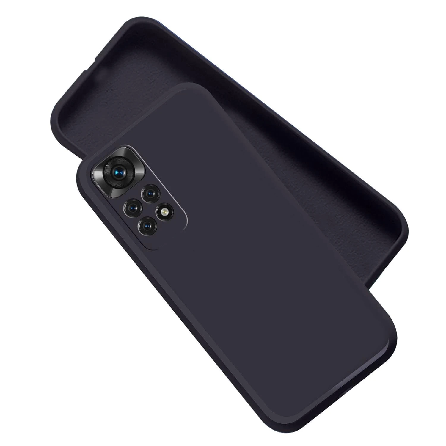 Mobile cover for Redmi Note 11 Silicone Black And blue Premium quality