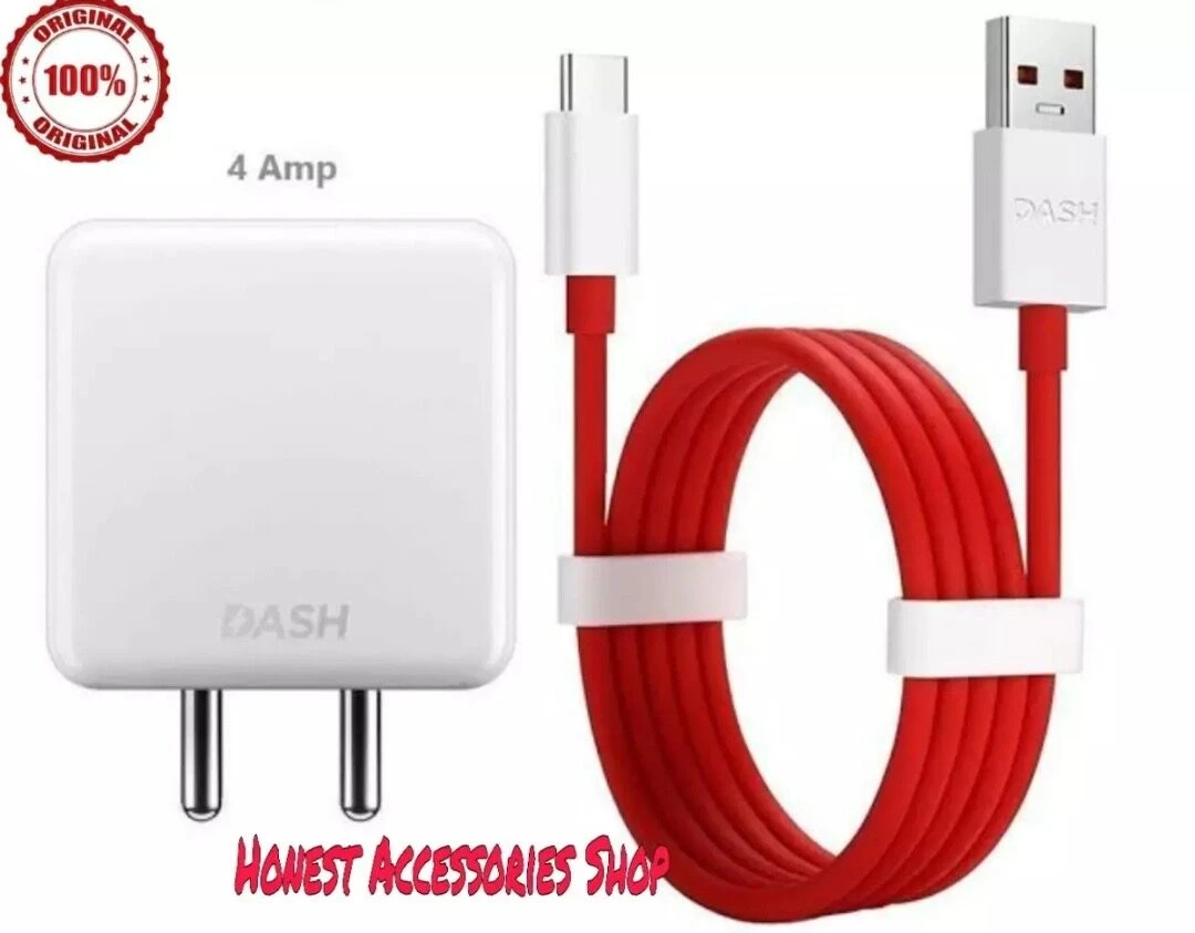 One.plus 30wattproduct3 3T 5 5T 6 6t 7 7T 7pro with Type-C Cable - White and Red