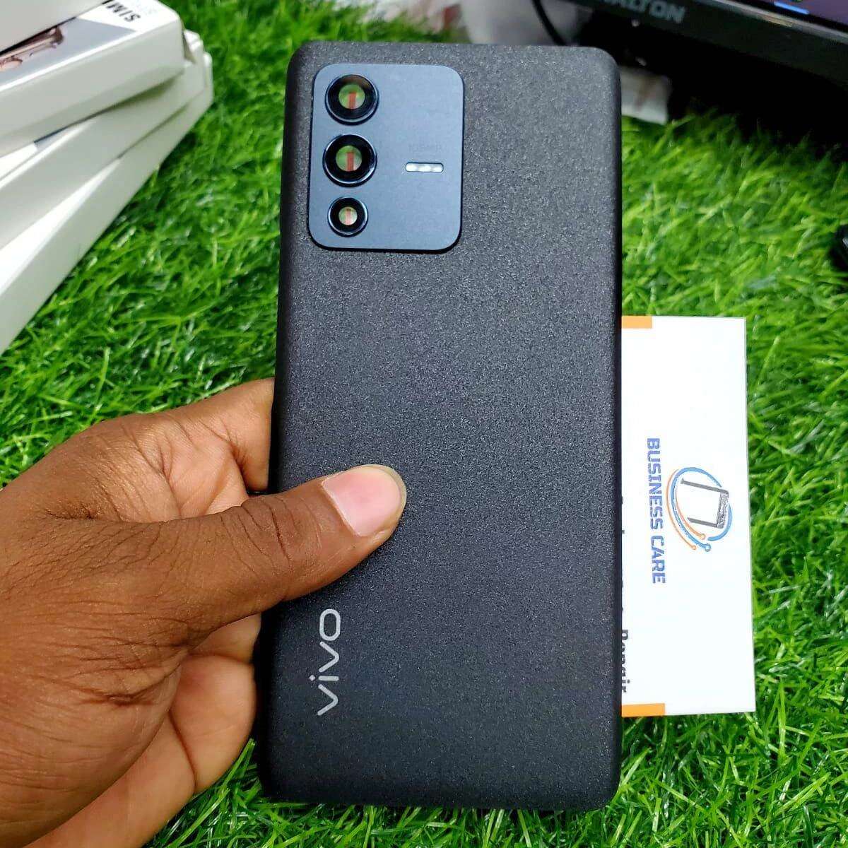 Original For Vivo V23 Pro Battery Cover Door Back Housing Rear Case For v23 pro V2312 Battery Door Replacement Parts+Camera Lens